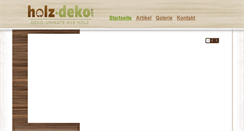 Desktop Screenshot of holz-deko.com